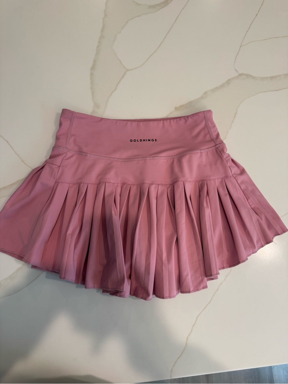 Goldhinge Pink Pleated Tennis Skort